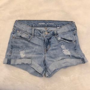 Old Navy Boyfriend Distressed Denim Shorts